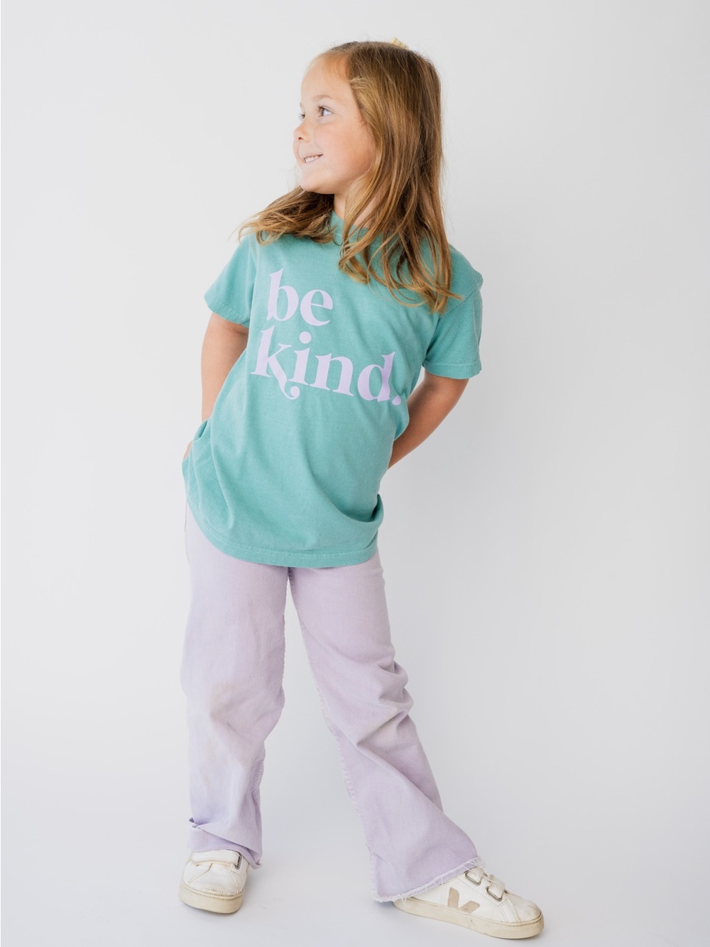 Be Kind Mint Green Kids Tee